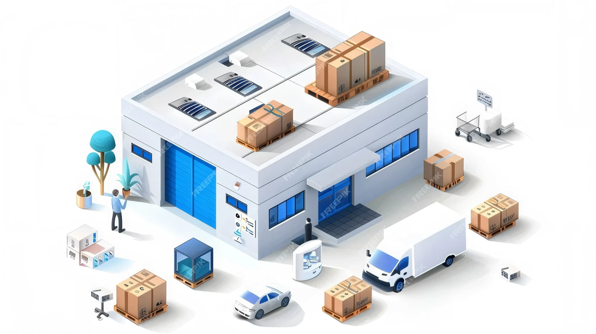 HMV warehouse illustration
