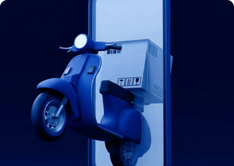 Courier on delivery