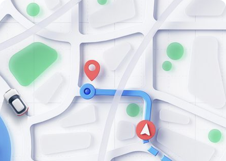 Live shipment tracking map